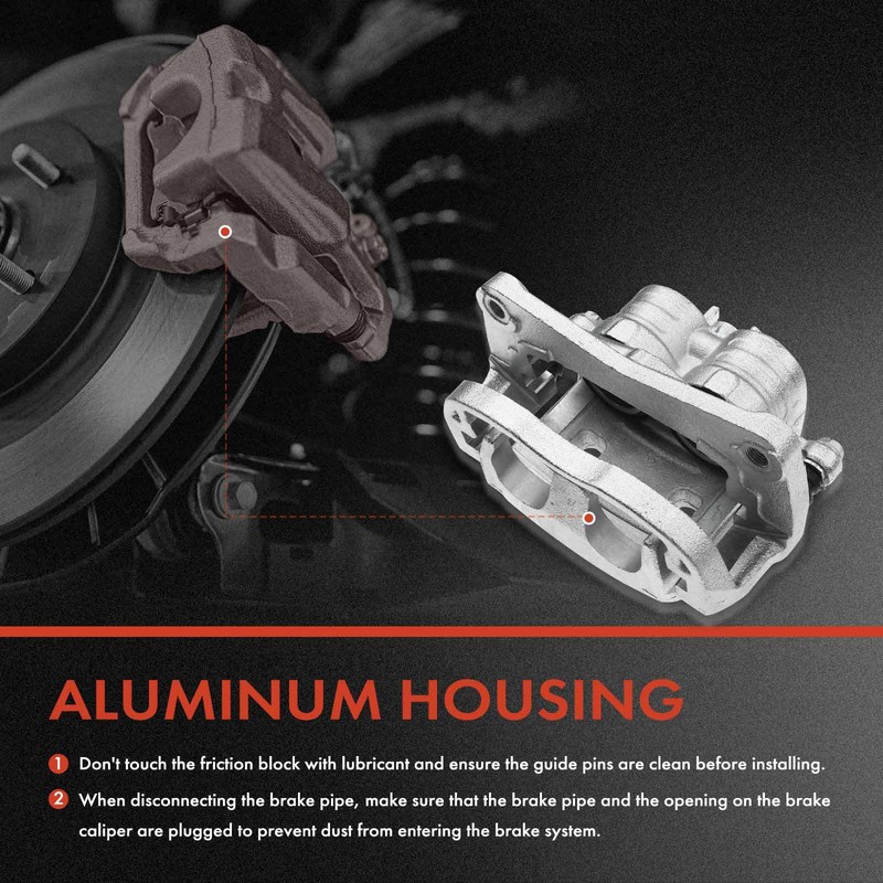 Front Disc Rotors & Ceramic Brake Pads + Brake Caliper for Subaru Legacy Outback gallery