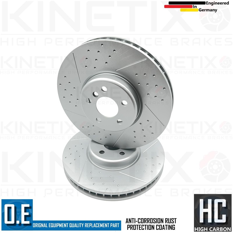 FOR BMW Z4 M40i G29 M SPORT DIMPLED GROOVED FRONT BRAKE DISCS PAIR 348mm gallery