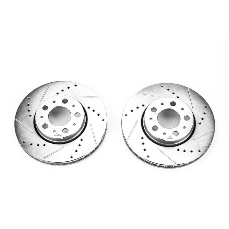 EBR642XPR Powerstop Brake Discs 2-Wheel Set Front for Volvo S60 XC70 S80 V70