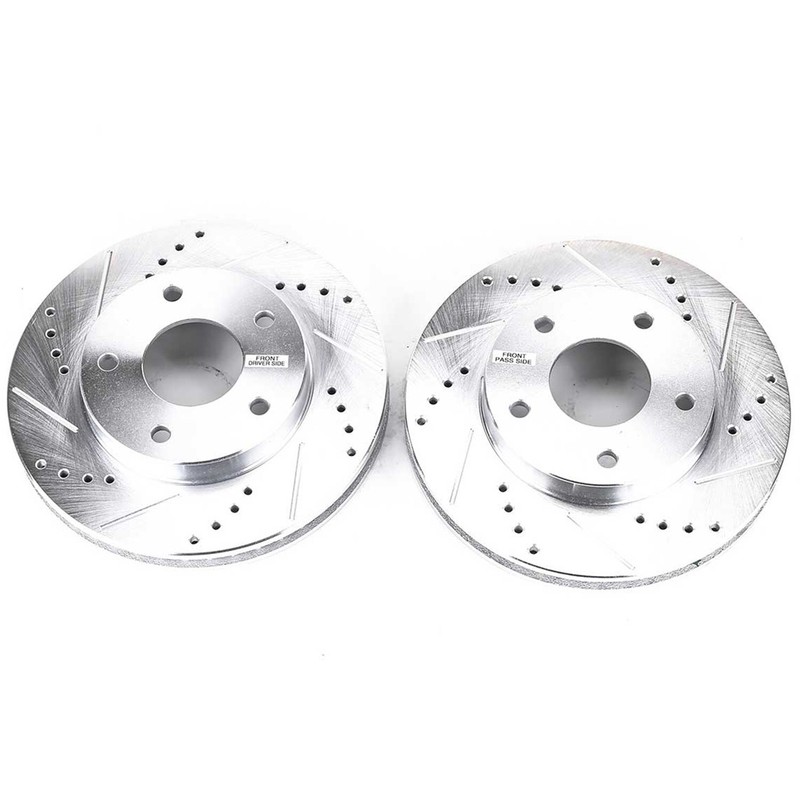 Power Stop – Front Drilled, Slotted and Zinc Plated Brake Rotor Pair for Blazer,