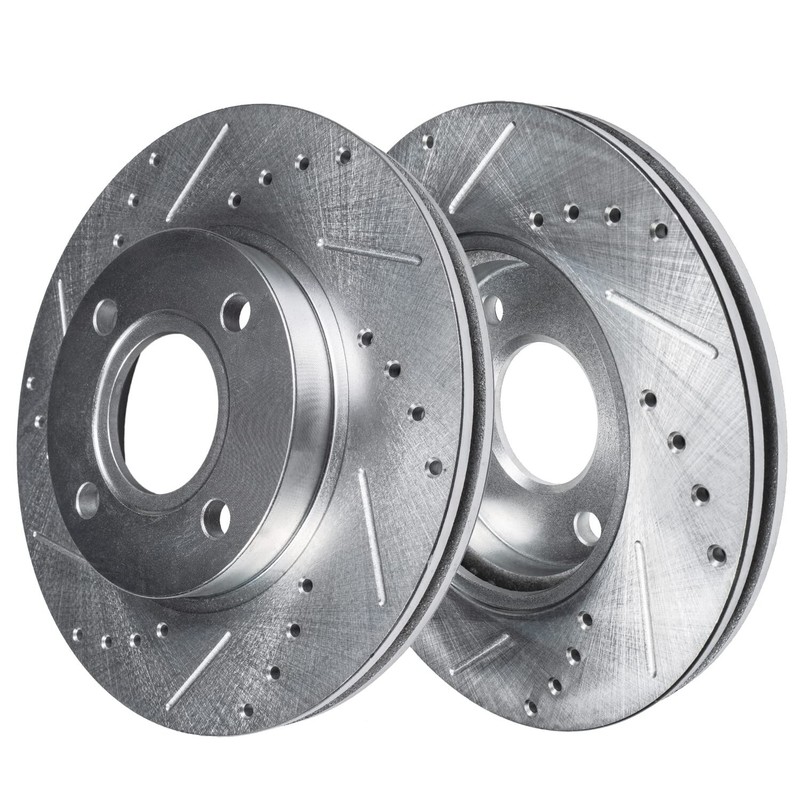 Front Drilled Disc Brake Rotors and Brake Pads Kit for Scion iA Toyota Yaris iA gallery