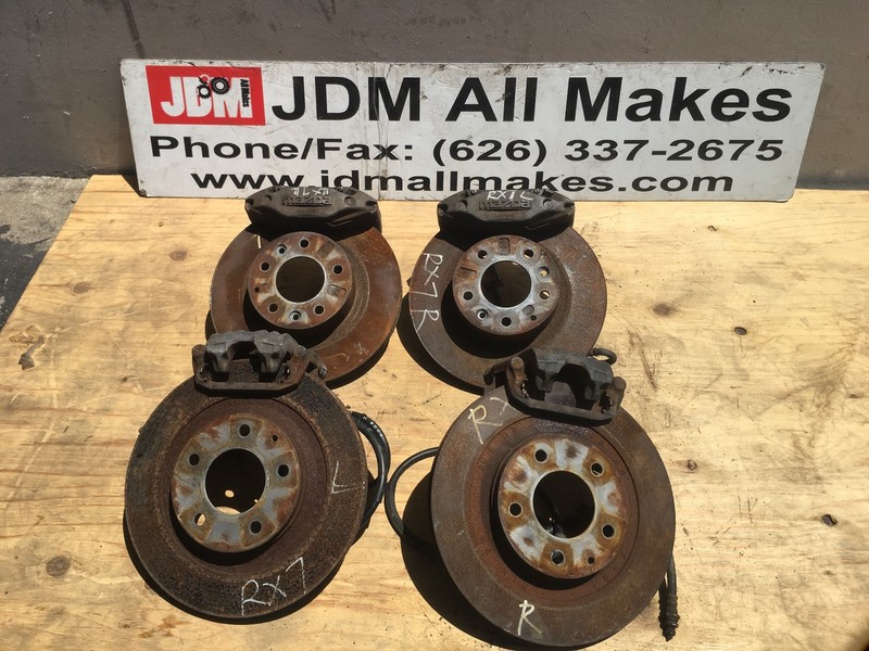 93-01 JDM Mazda RX7 FD3S 13B Front Spindles w/ 4 Pot Piston Calipers Set OEM