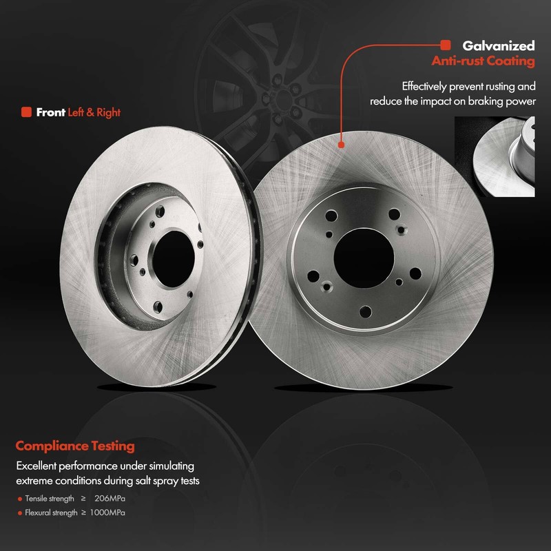 Disc Brake Rotors for Honda Element 2003 2004 2005 2006-2011 282mm Front & Rear gallery