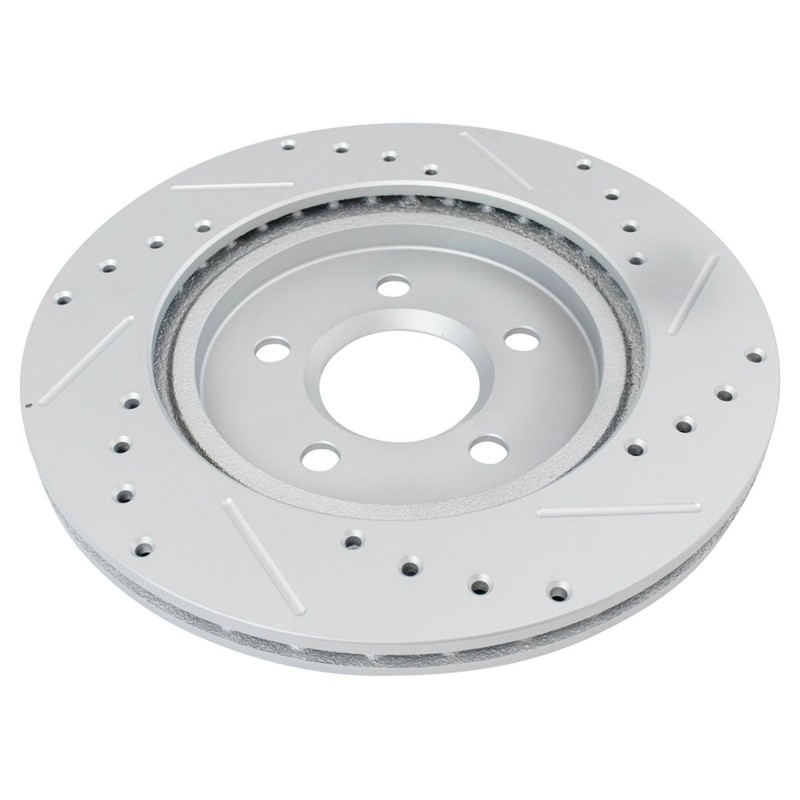 Front & Rear Performance Drilled Slotted Zinc Coated Rotor Kit for Ford Jaguar gallery