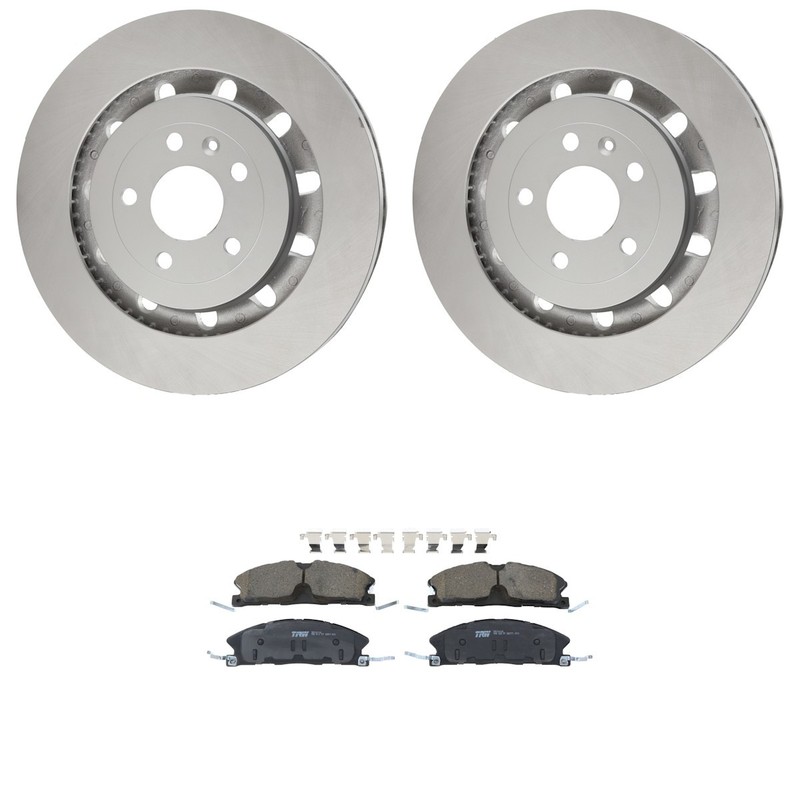 KIT-121325-AE136 TRW Brake Disc and Pad Kits 2-Wheel Set Front for Lincoln MKT