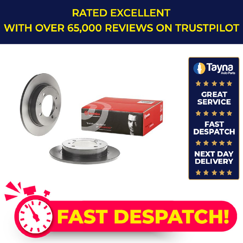 2x Brake Discs Pair Solid fits VOLVO V40 645 2.0 Rear 95 to 04 260mm Set Brembo
