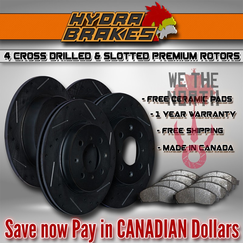 FITS 2015 2016 Ford Explorer Base Drill Slot BRAKE ROTORS CERAMIC BLK