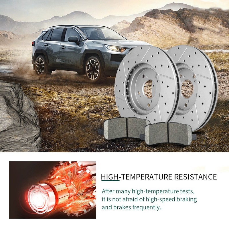Front Rear Disc Rotors + Brake Pads For 2007-2014 2015 2016 Honda Cr-V Acura Rdx gallery