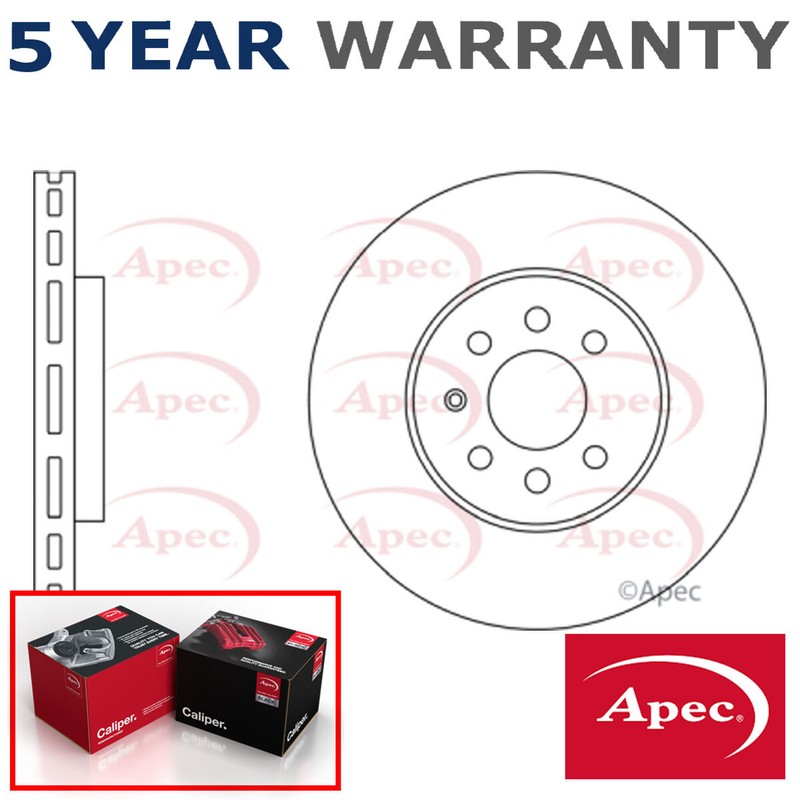 Apec Front Brake Disc Fits Vauxhall Combo 2001-2012 Meriva 2003-2010 93175376