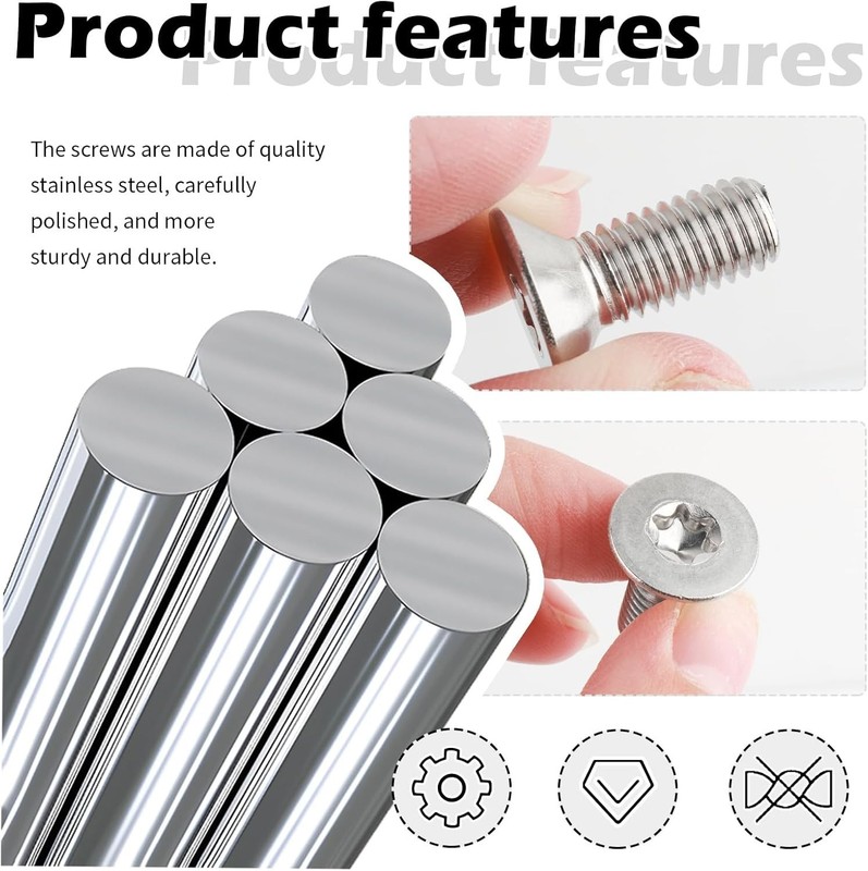 8PCS Brake Rotor Screws OEM#11609271,Brake Rotors Front and Rear Set Screws for gallery