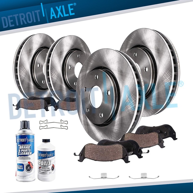 316mm Front & 308mm Rear Brake Rotor + Brake Pad for 2003 - 2014 Volvo XC90