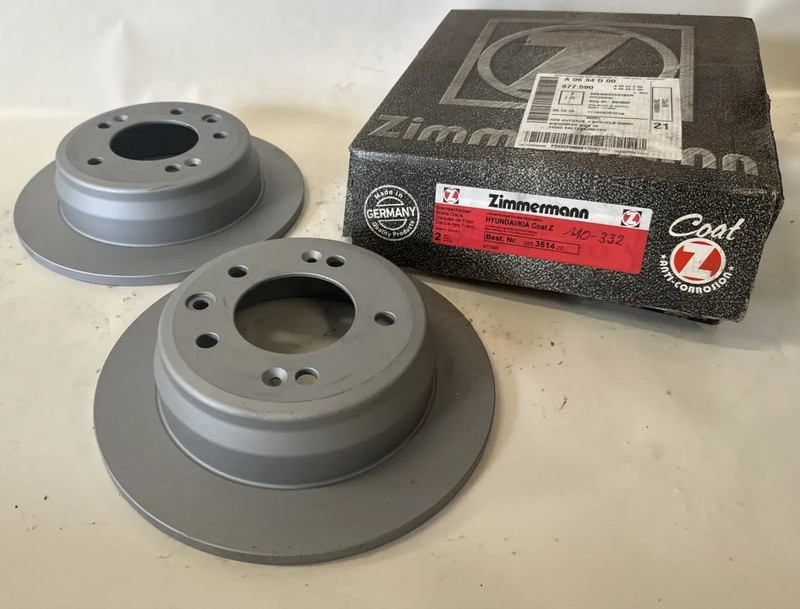 ZIMMERMANN SET BRAKE DISCS 285.3514.20 FULL Ø262 REAR
