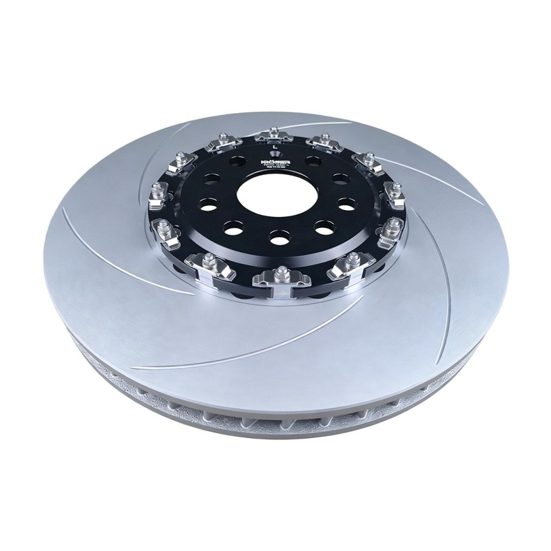 Two-Piece Front Floating Slotted Brake Rotors For AUDI S3 Golf R (22-25) A3 VW gallery