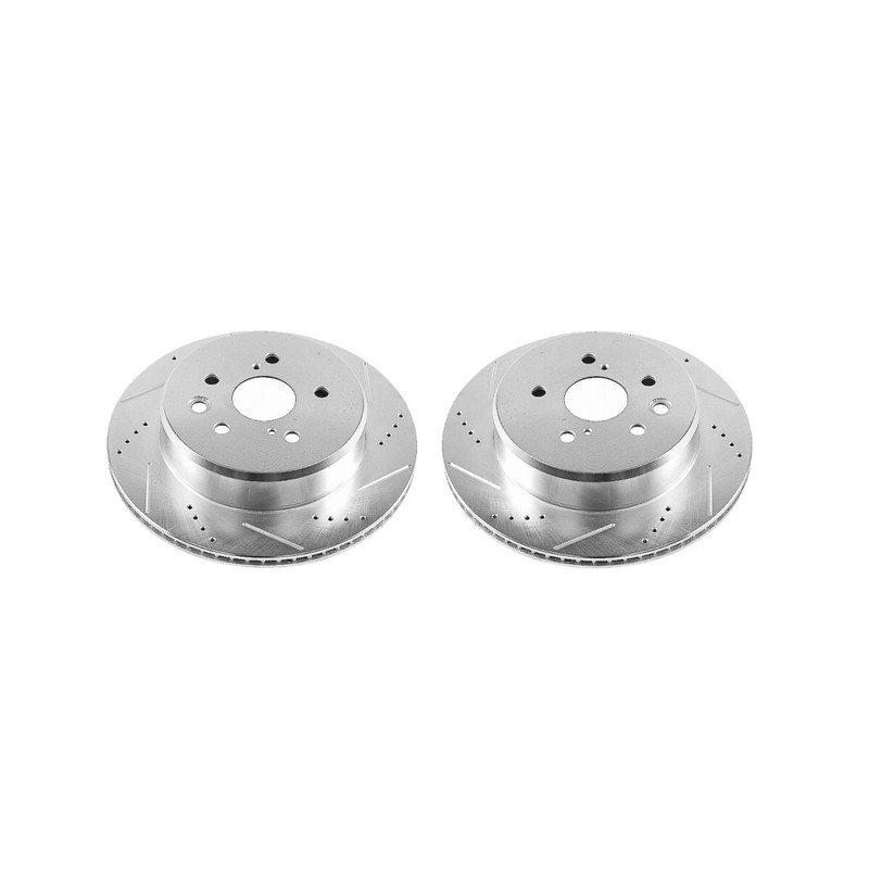 JBR1570XPR Powerstop 2-Wheel Set Brake Discs Rear Sedan for Lexus IS300 IS350