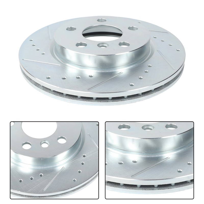 Front & Rear Drilled Brake Rotors & Ceramic Brake Pads For Mini Cooper 2015-2016 gallery