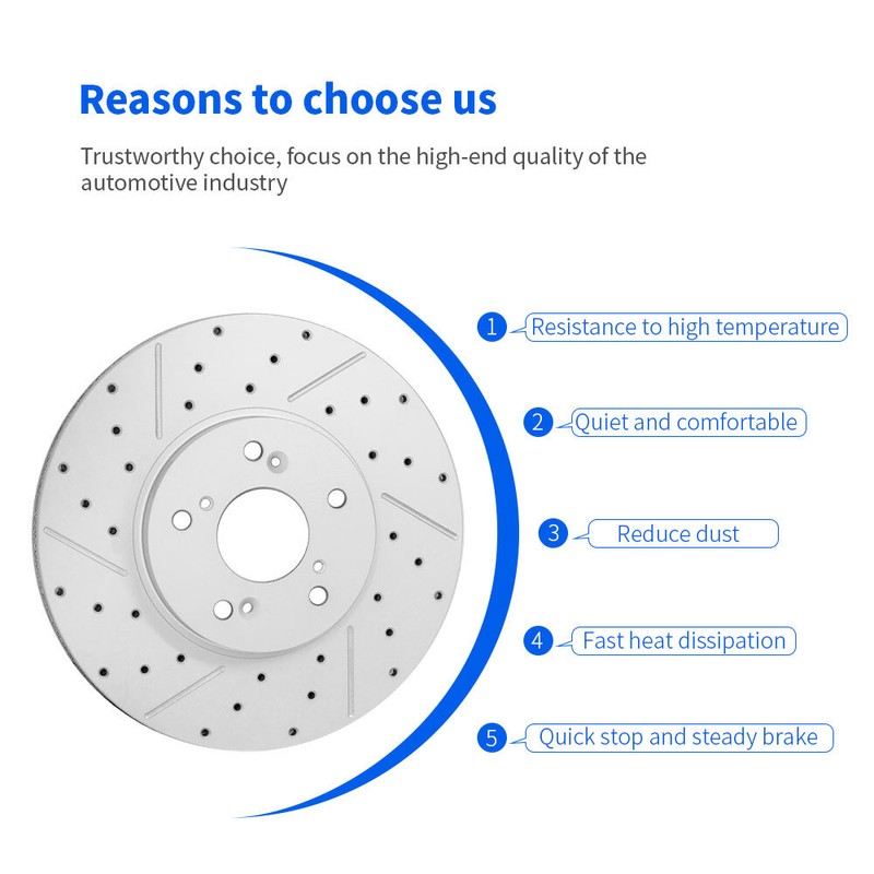 Rear Drilled Disc Brake Rotors Pads For 2009 2010 2011 2012 2013 2014 Acura TL gallery