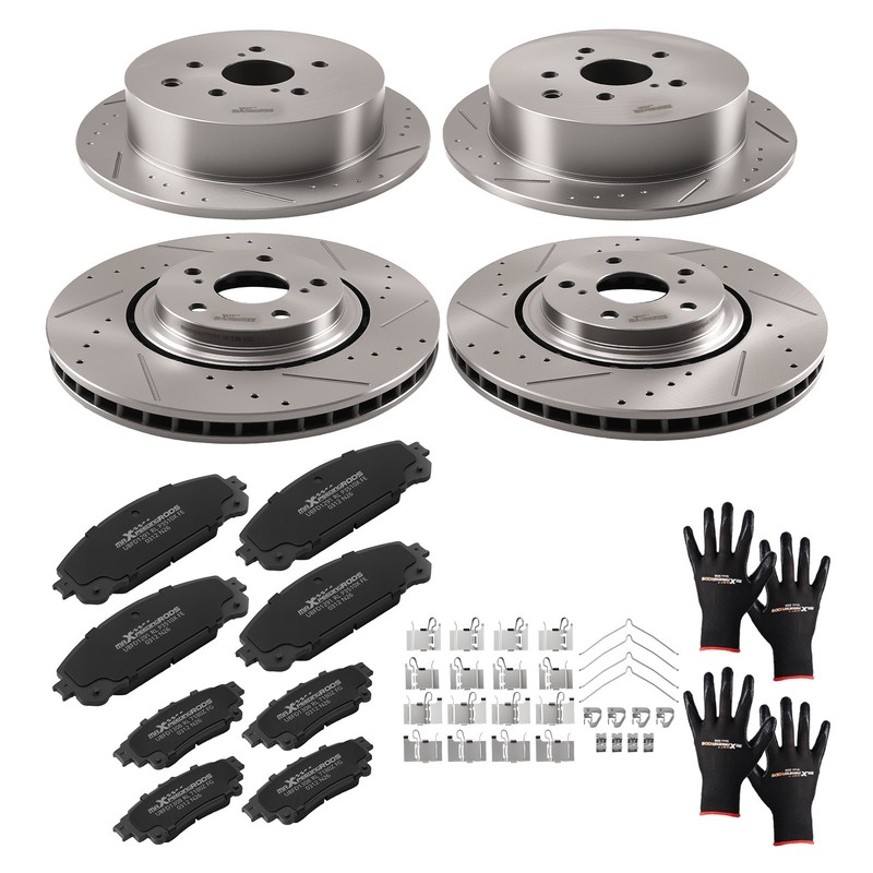 Front Rear Brake Rotors and Pads Kit for Toyota Sienna Highlander/RX350 RX450h gallery