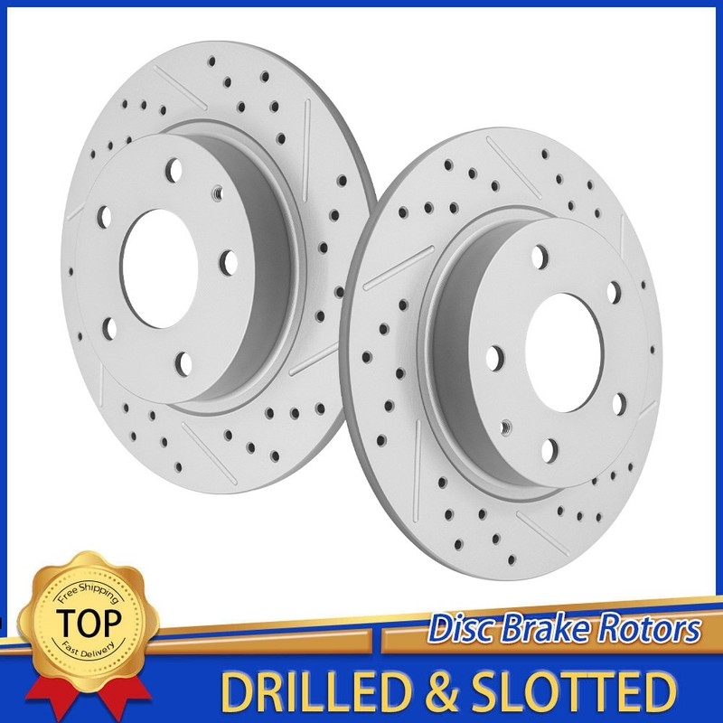 265mm Rear Drilled Disc Brake Rotors For 2020 2021 Mazda CX-3 CX-30