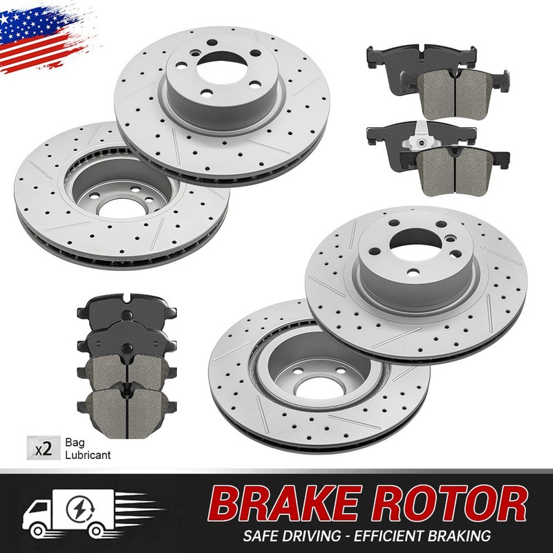 Front Rear Disc Brake Rotors & Ceramic Brake Pads for 2011 – 2017 BMW X3 X4