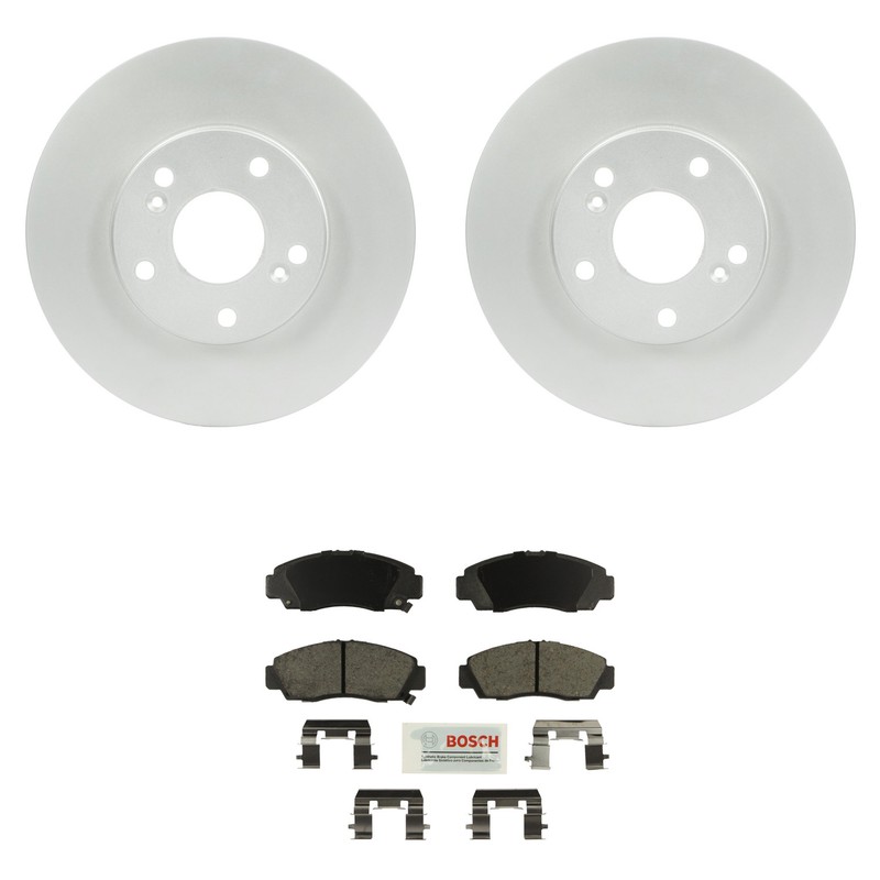 Bosch Front 282mm Rotors Blue Ceramic Disc Brake Pad Kit For Accord EX GAS K24Z2