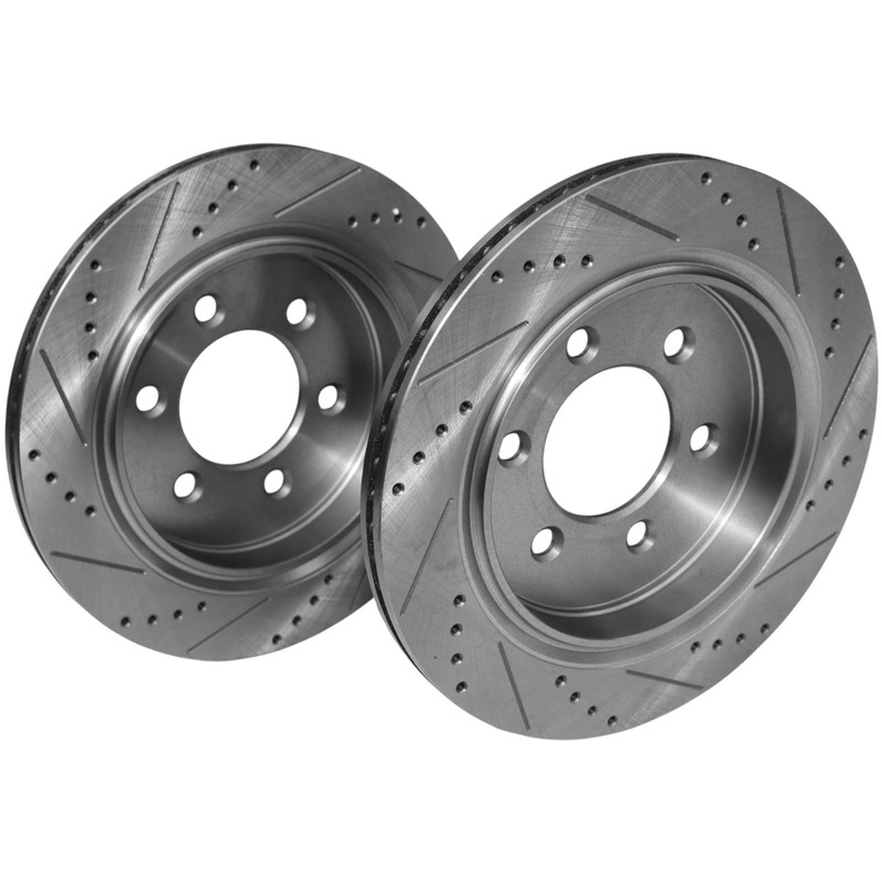 Drilled Brake Rotor w/ Electric Parking Brake for Ford F-150 2015-2017 Rear Pair gallery