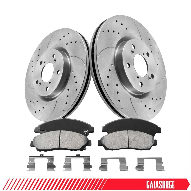 330mm Front Disc Brake Rotors Ceramic Pads Kit for 2009-2015 Honda Pilot 3.5L V6 gallery