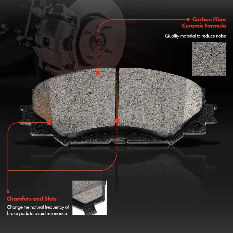 Front Drilled Rotor & Brake Pad for Toyota RAV4 2006-2018 Prius V Lexus Scion xB gallery
