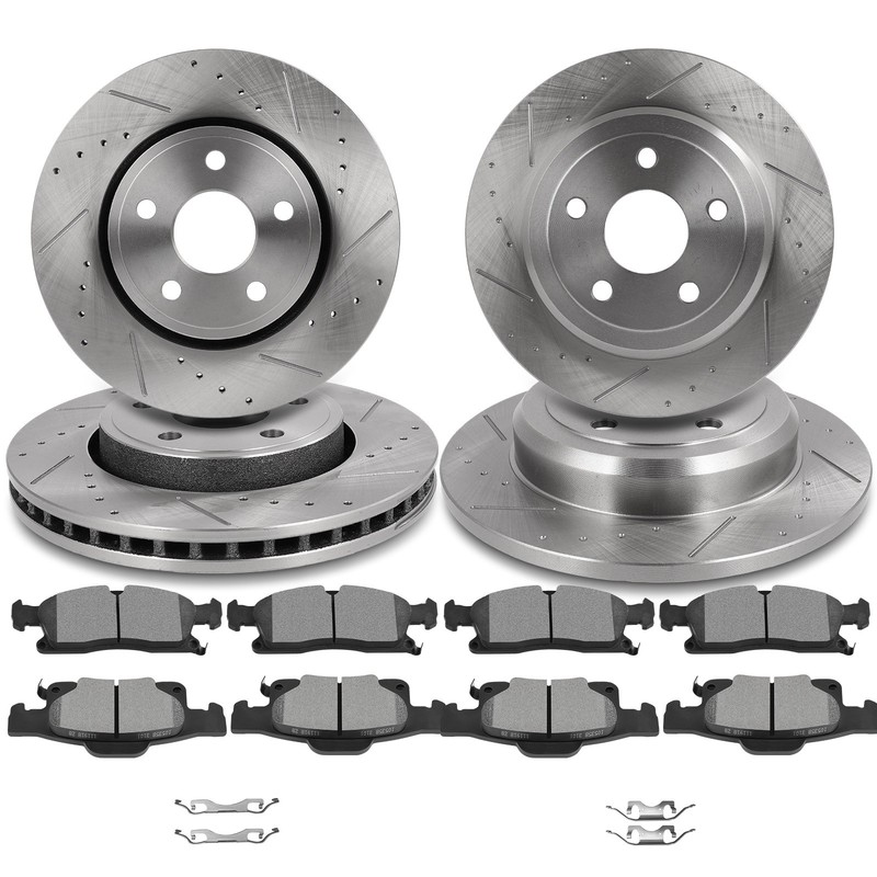 Front Rear Brake Metallic Pads Rotors For Dodge For Durango 2011 – 2020 3.6L