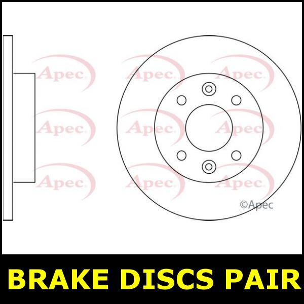 Brake Discs Pair Front FOR RENAULT SUPER 5 59bhp 1.4 84->88 Petrol Apec gallery