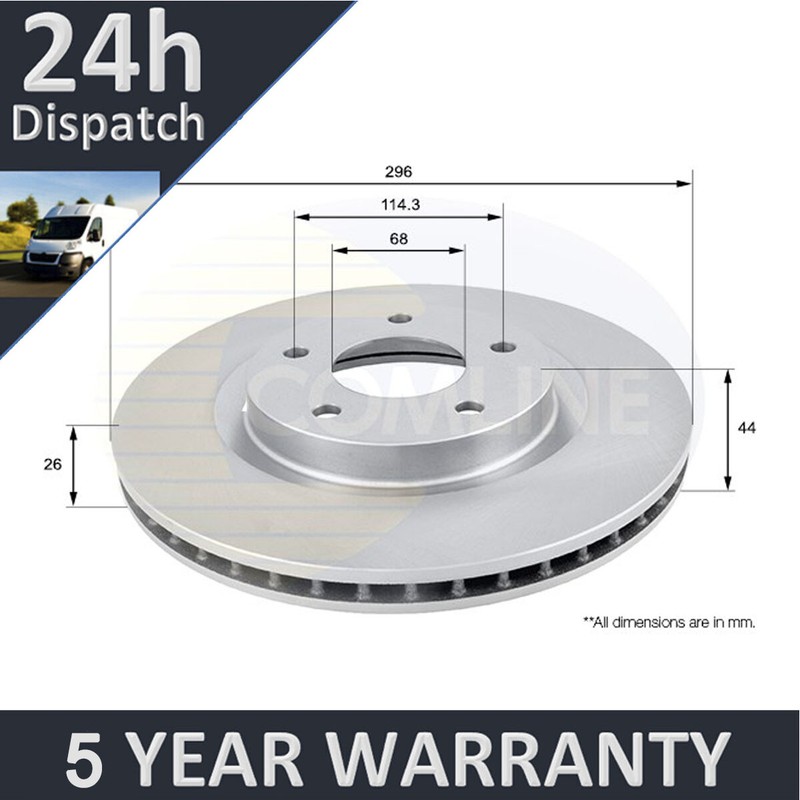 Fits Nissan Qashqai X-Trail 1.5 dCi 1.6 2.0 2.5 PV Front Brake Disc #1