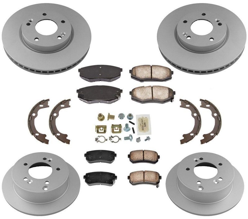 Brake Rotors Brake Pad Shoes Spring Kit Fits Kia Sportage Front Wheel Drive 11