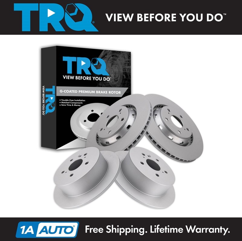 TRQ Front and Rear Brake Rotors Set For 2009-2015 Toyota Venza