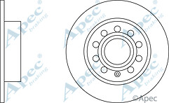 2X APEC DSK2221 REAR BRAKE DISCS FOR AUDI SEAT SKODA VW 1K0615601AB 1K0615601K