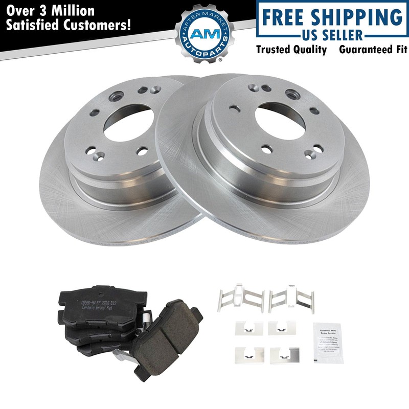 Rear Brake Pad & Rotor Kit Brake Rotor For 1999-2003 Acura TL