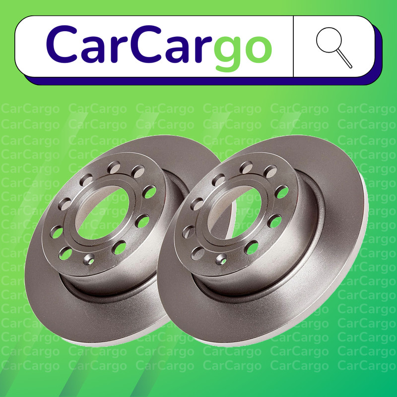 Premium Solid Front Brake Discs Pair For VW Golf TDi 2003-2006 253 mm