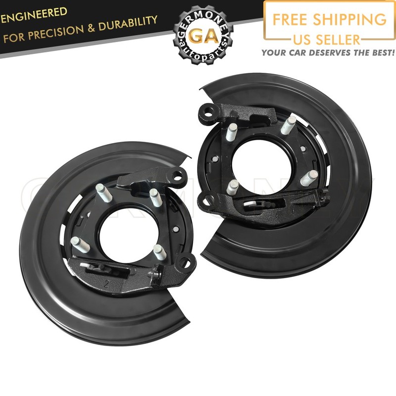 Rear Left & Right Loaded Brake Backing Plate For 2005-2012 Ford F250 F350 F450