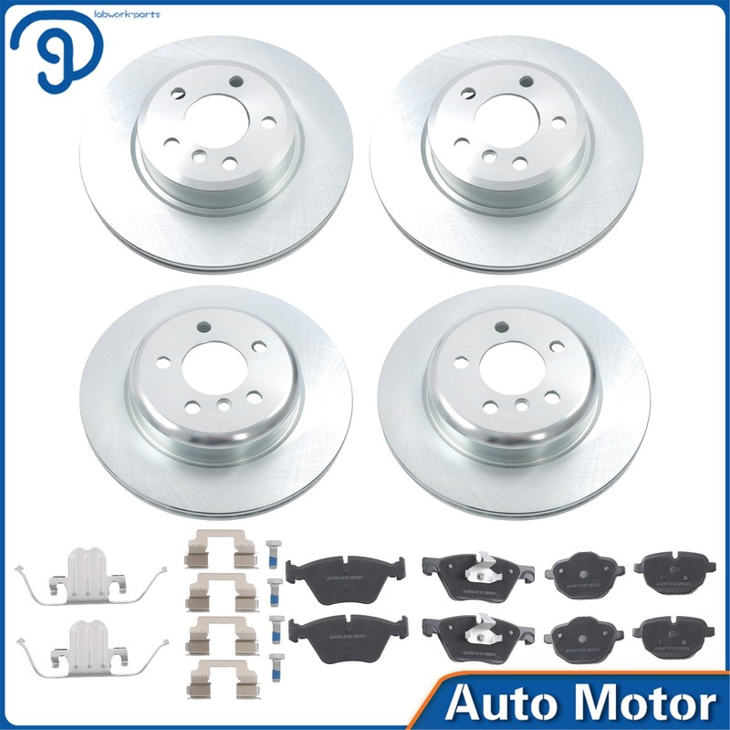 Front & Rear Disc Brake Rotors & Brake Pads For BMW F10 528i 528i xDrive