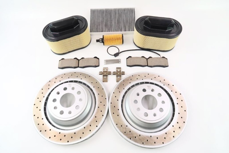 Maserati Ghibli Quattroporte rear brake pads rotors + filters 14-2016 1338
