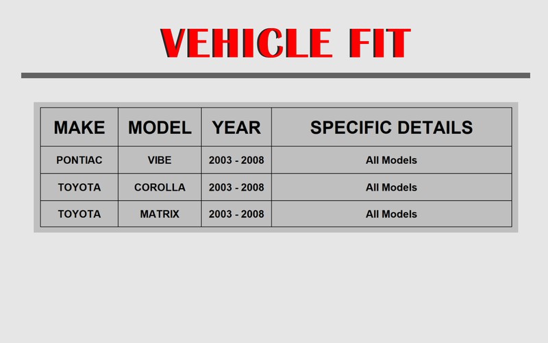 Front Disc Rotors + Brake Pads for 2003-2008 Toyota Corolla Matrix Pontiac Vibe gallery
