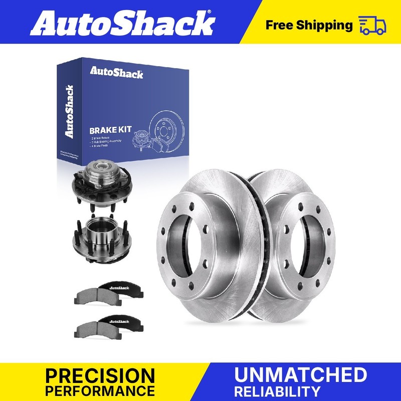 Front Brake Rotors Ceramic Pads Hubs for Ford, F-250 Super Duty 2000-2004