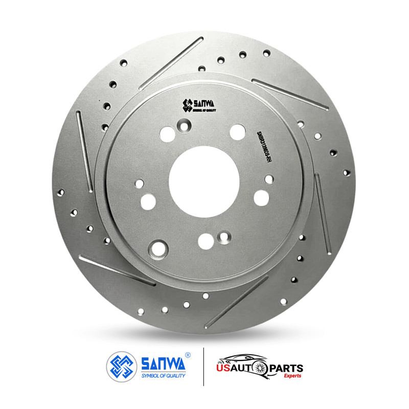 PAIR OF REAR RH/LH BRAKE ROTOR DS SOLID&GEOMET COATED 334 mm FOR HONDA 2006-2014 gallery
