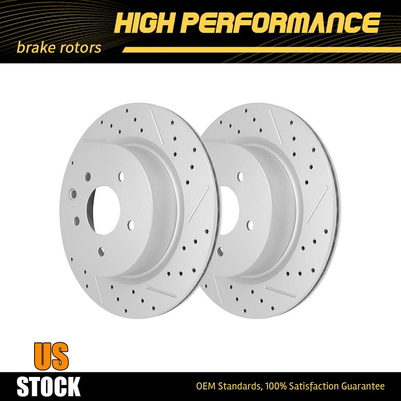 Rear Left Right Disc Brake Rotors For Infiniti EX35 G37 G35 M35 Nissan 370Z