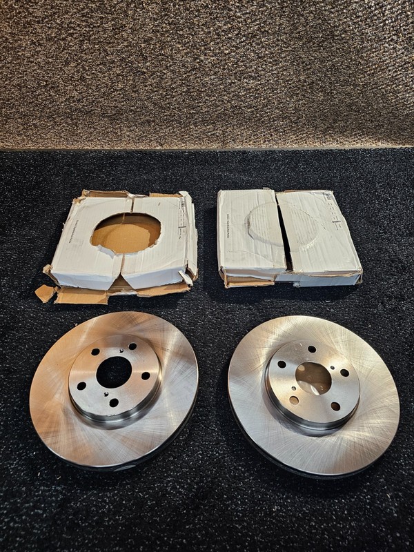 (QTY 2) PowerStop JBR716 Plain Vented Front Brake Rotor For Lexus GS 1993-2005