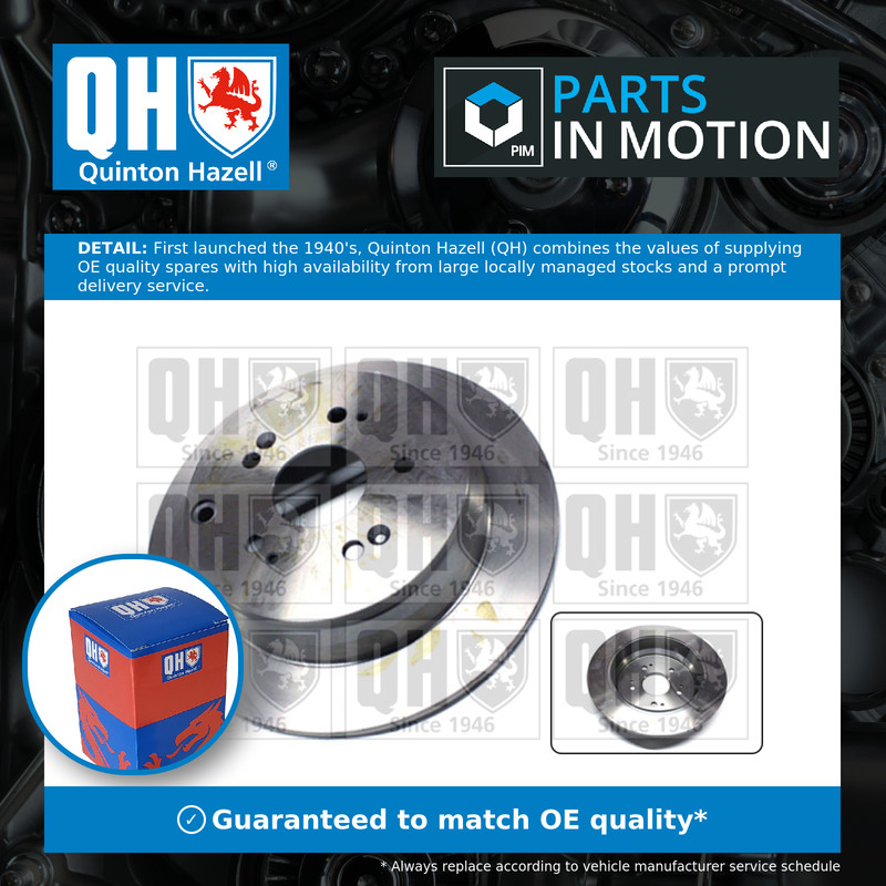 2x Brake Discs Pair Solid Rear 302mm BDC5804 Quinton Hazell Set 42510SWWG01 New