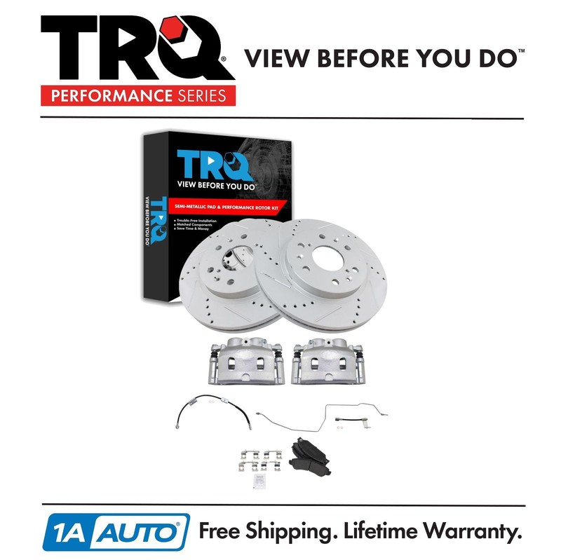 TRQ Performance Front Brake Pad & Rotor Kit Fits Chevrolet GMC