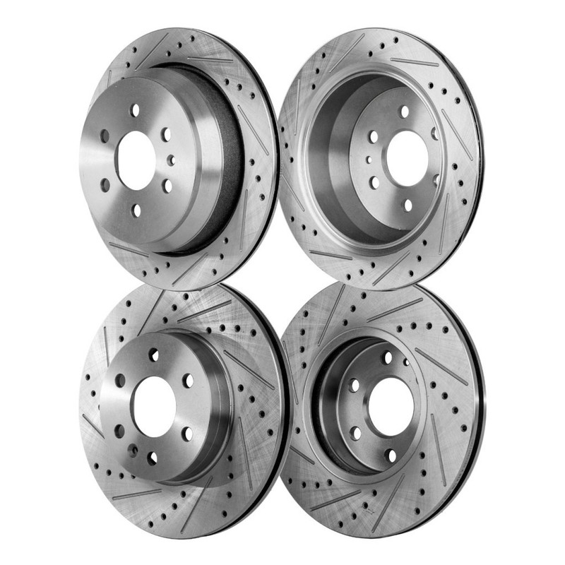 For Chevy Colorado 2015-2020 Brake Discs Front, Rear Driver And Passenger Side
