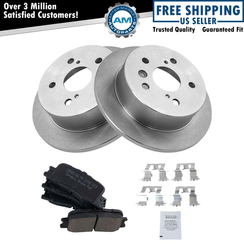 Rear Brake Ceramic Pad &Rotor Kit for Lexus ES300 ES330 Toyota Camry