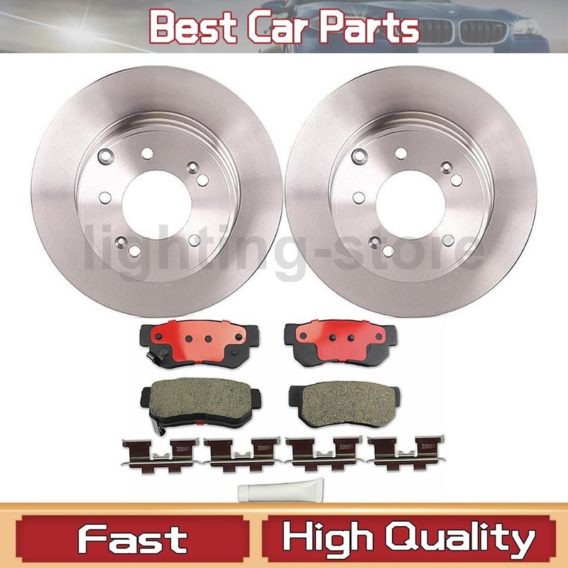 Rear Brake Pads and Disc Rotors Fits Hyundai Sonata 3.3L