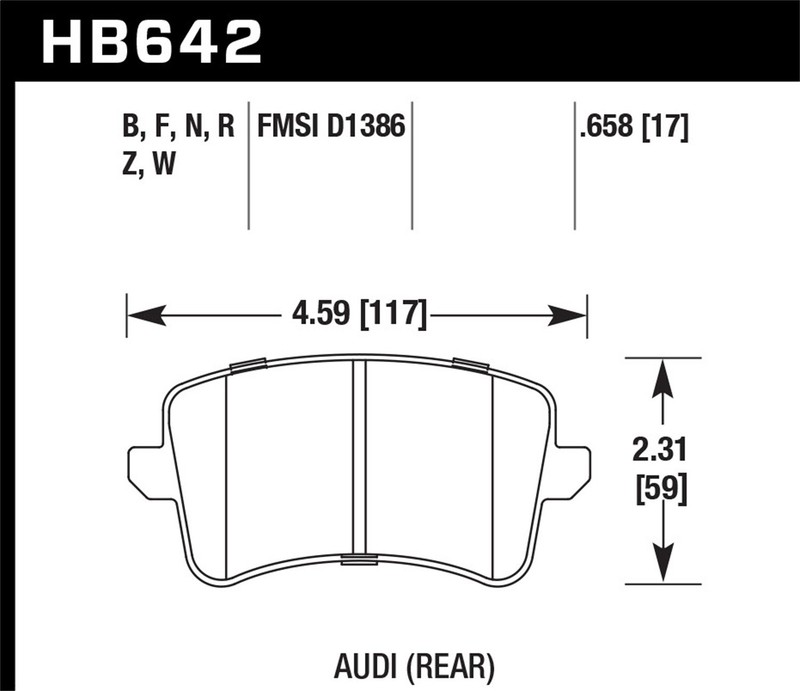 Hawk Performance HB642W.658 DTC-30 Disc Brake Pad