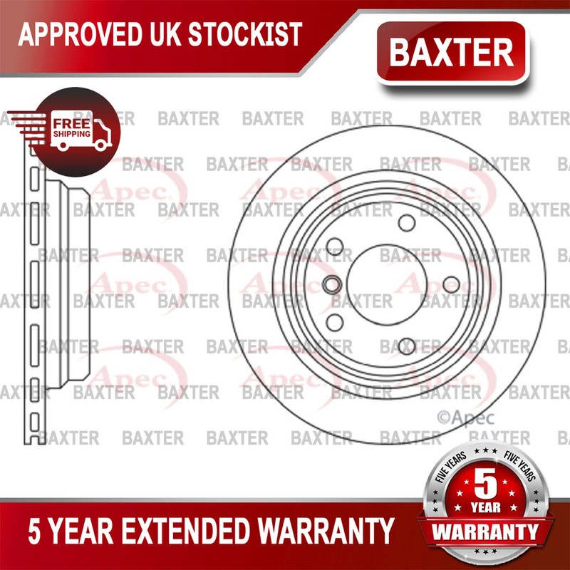 Fits BMW 5 Series 1996-2004 Baxter Rear 1x Brake Disc 34211163133